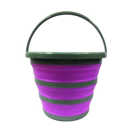 Book Publishing Co 2.5 gal TPR Collapsible Bucket with PP Circle, Lavender GR1842131
